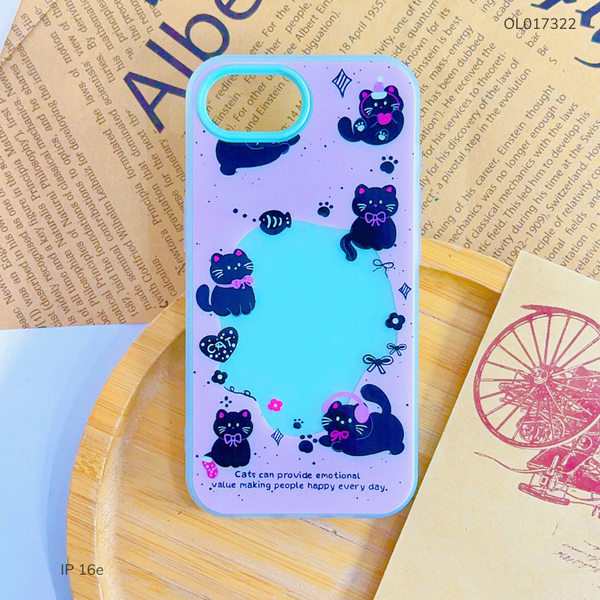 ** Ốp iPhone 16e 2 lớp nhiều mèo đen Cats can provide