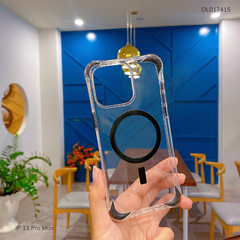 Ốp iPhone 11 Pro max dẻo trong magsafe chống sốc màu
