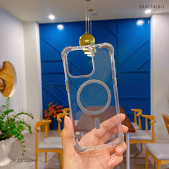 Ốp IP 12/12 Pro dẻo trong magsafe chống sốc màu