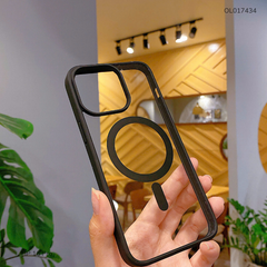 Ốp IP 16 Pro lưng cứng magsafe viền màu