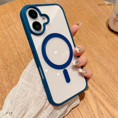 Ốp IP 17 lưng cứng magsafe viền màu