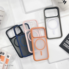 ** Ốp IP 17 Air Likgus nhám Tuan Magsafe viền màu