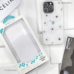 ** Ốp IP 15 Pro Max Dfans lưng hoa viền dẻo