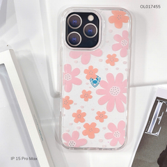 ** Ốp IP 15 Pro Max Dfans lưng hoa viền dẻo