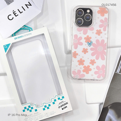 ** Ốp IP 16 Pro Max Dfans lưng hoa viền dẻo