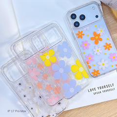 ** Ốp iPhone 17 Pro Max Dfans lưng hoa viền dẻo