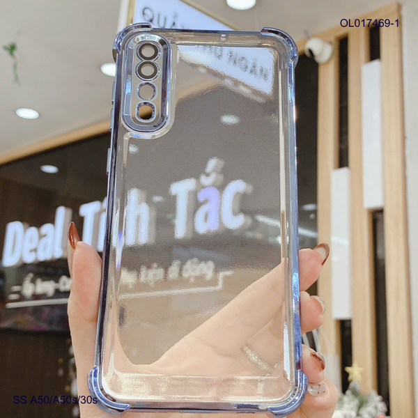 ** Ốp Samsung A50/A50s/30s dẻo trong chống sốc viền màu bảo vệ camera