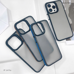 Ốp IP 14 Pro lưng nhám viền phối màu