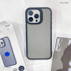 Ốp IP 15 Pro lưng nhám viền phối màu
