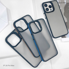 Ốp IP 16 Pro Max lưng nhám viền phối màu