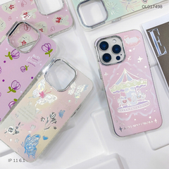 Ốp IP 11 6.1 lưng cứng viền dẻo nút bạc nhiều hình