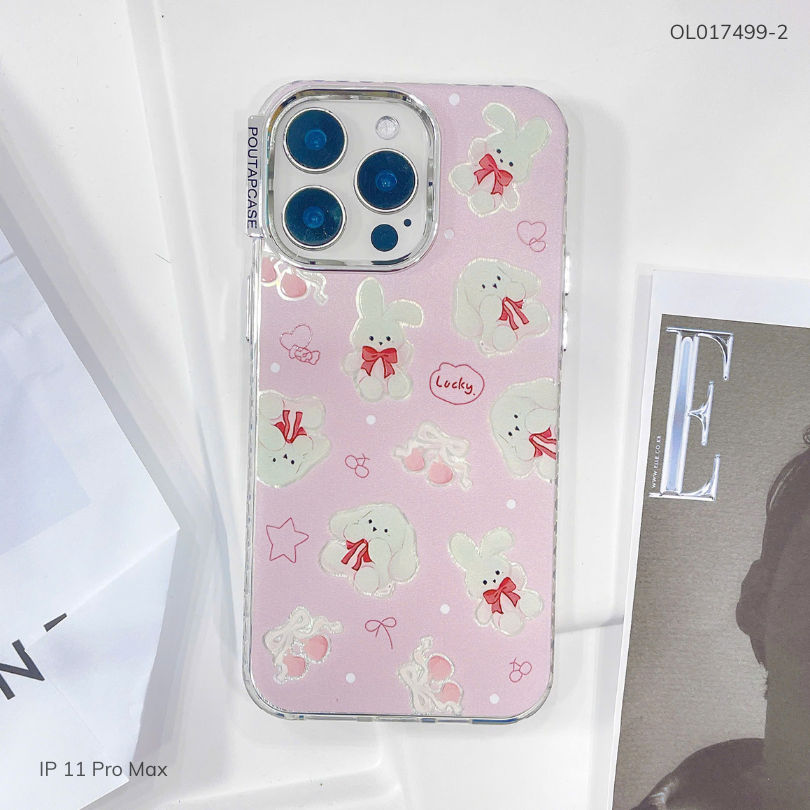 Ốp IP 11 Pro Max lưng cứng viền dẻo nút bạc nhiều hình