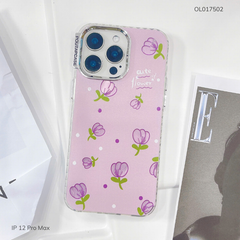Ốp IP 12 Pro Max lưng cứng viền dẻo nút bạc nhiều hình