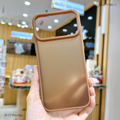 Ốp iPhone 17 Pro Max/18 Pro Max lưng nhám viền màu camera trơn