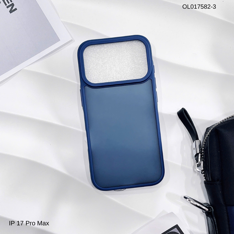 Ốp iPhone 17 Pro Max/18 Pro Max lưng nhám viền màu camera trơn