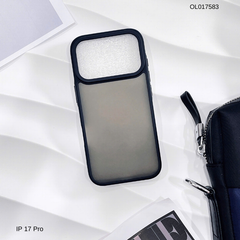 Ốp IP 17 Pro lưng nhám viền màu camera trơn