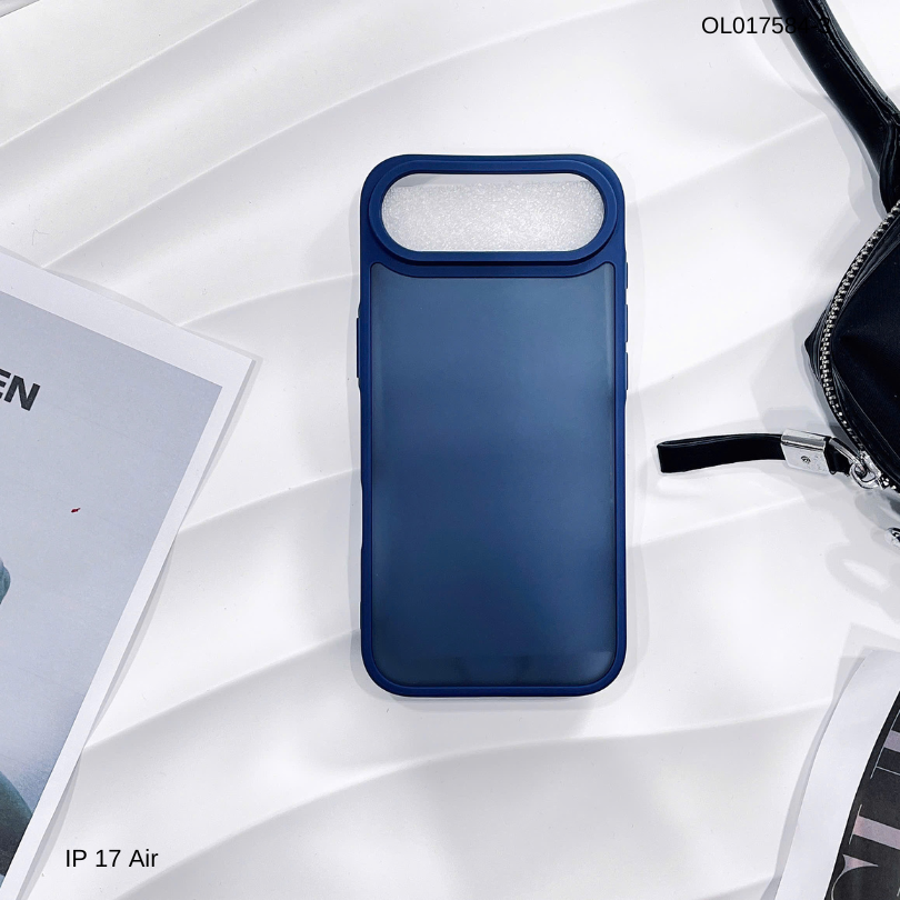 Ốp iPhone 17 Air lưng nhám viền màu camera trơn