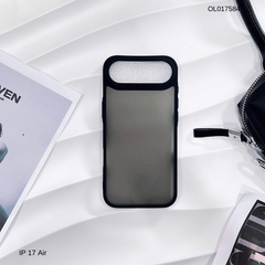 Ốp IP 17 Air lưng nhám viền màu camera trơn