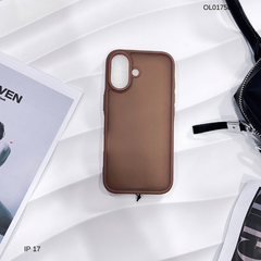 Ốp IP 17 lưng nhám viền màu camera trơn