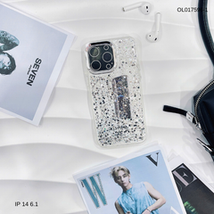 Ốp IP 14 6.1 lưng cứng hạt kim tuyến màu