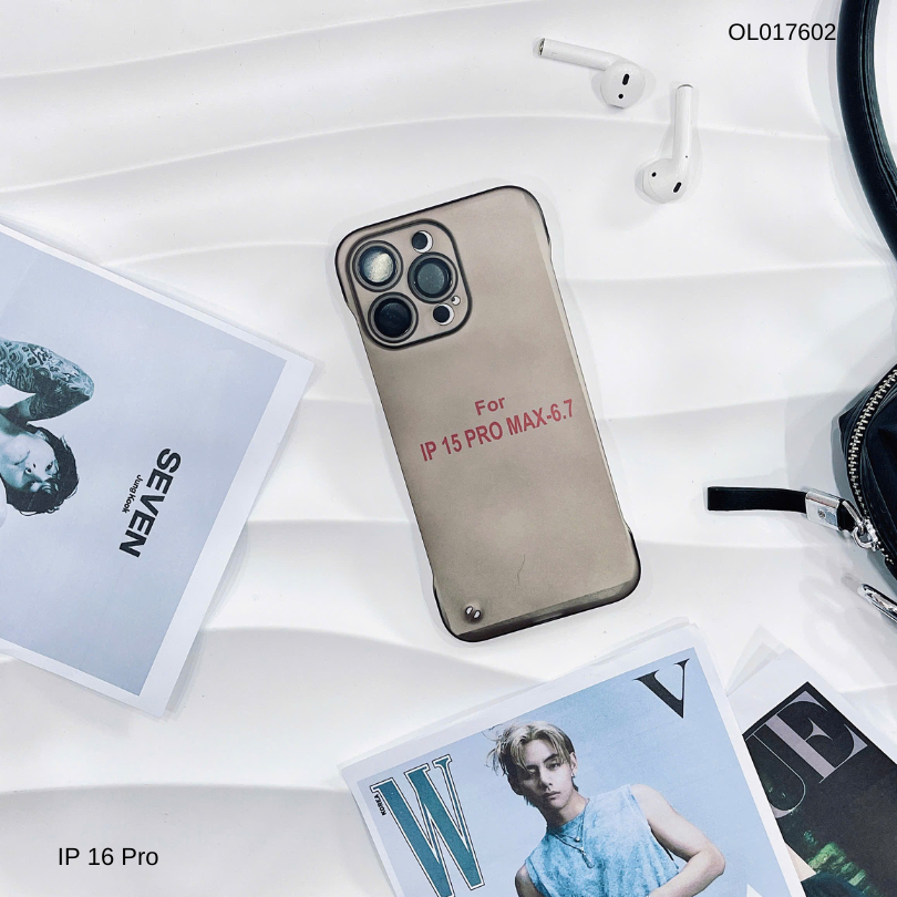** Ốp iPhone 16 Pro nhám hở viền
