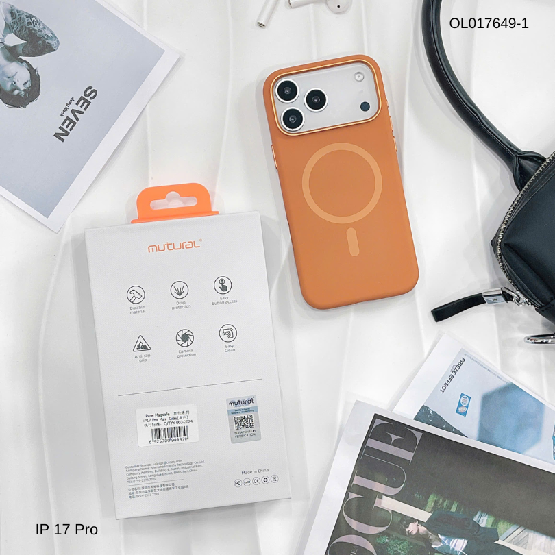 [C] Ốp iPhone 17 Pro/18 Pro Mutural Silicon chống bẩn Magsafe