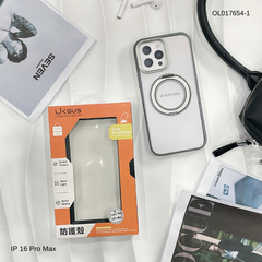** Ốp iPhone 16 Pro Max Likgus Stand lưng nhám magsafe 360 độ