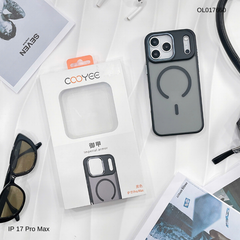 ** Ốp iPhone 17 Pro Max/18 Pro Max Cooyee lưng nhám magsafe viền màu
