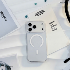 Ốp IP 17 Pro Kingbon trong cứng magsafe viền camera