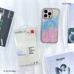 ** Ốp IP 16 Pro Max Likgus kim tuyến magsafe loang màu