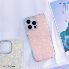 Ốp IP 11 Pro Max lưng thạch anh camera đính đá