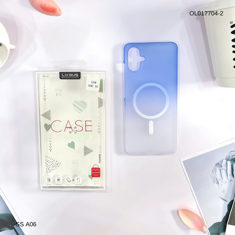 Ốp SS A06 Likgus nhám magsafe loang màu viền cứng
