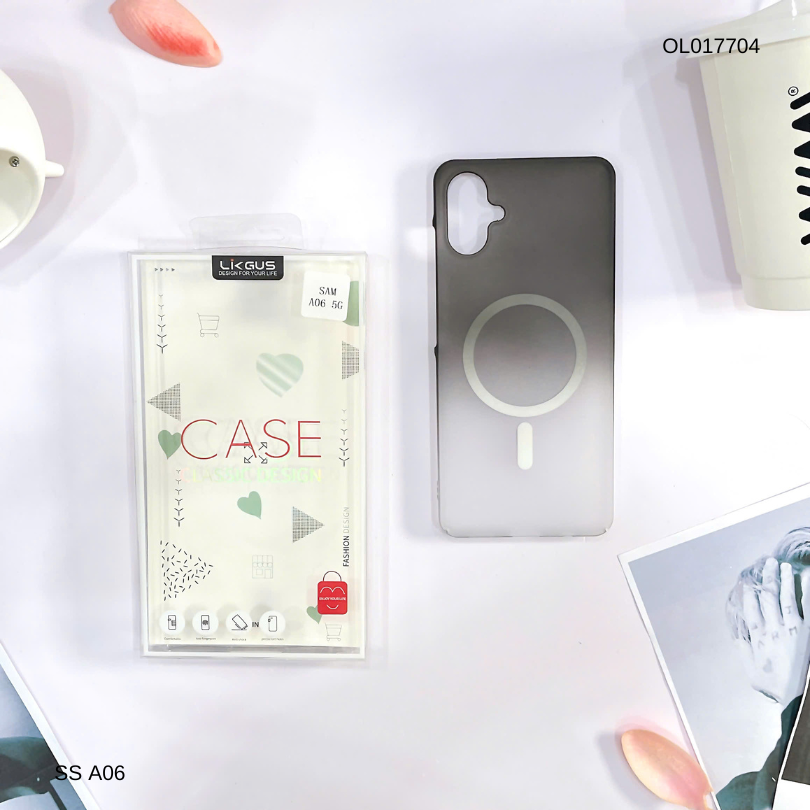 Ốp SS A06 Likgus nhám magsafe loang màu viền cứng