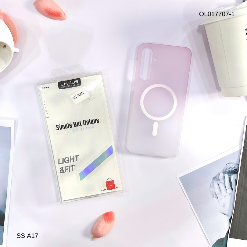 Ốp SS A17 Likgus nhám magsafe loang màu viền cứng