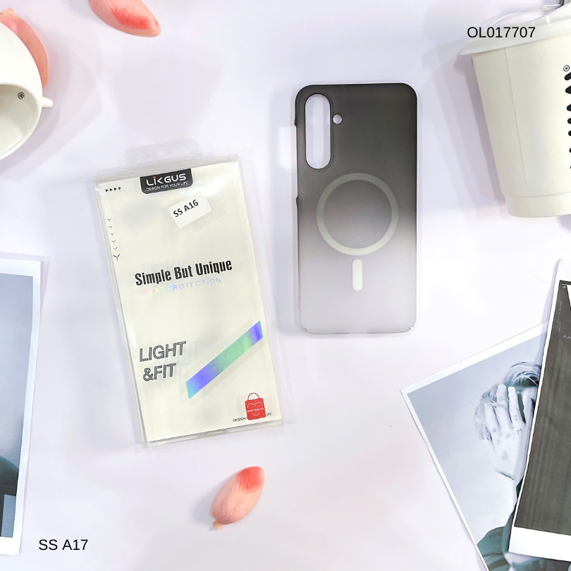 Ốp SS A07 Likgus nhám magsafe loang màu viền cứng