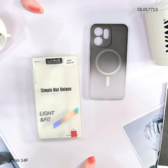Ốp Reno 14F Likgus nhám magsafe loang màu viền cứng