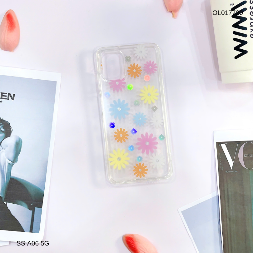 Ốp SS A06 lưng trong cứng nhiều hoa nhí nhiều màu