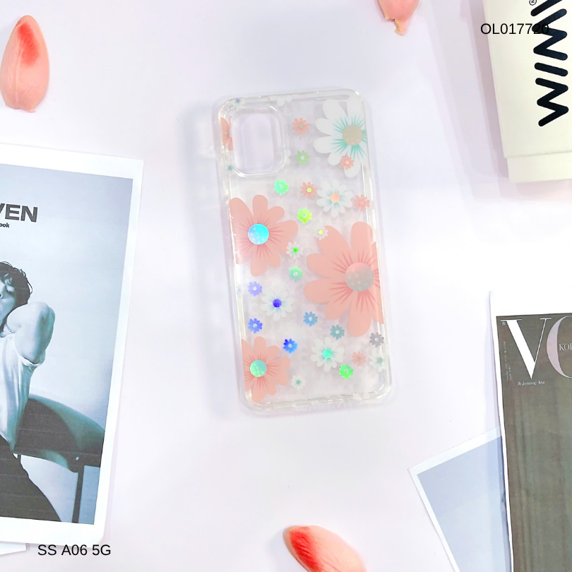 Ốp SS A06 lưng trong cứng nhiều hoa nhí nhiều màu