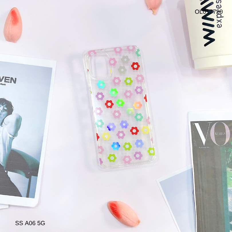 Ốp SS A06 lưng trong cứng nhiều hoa nhí nhiều màu