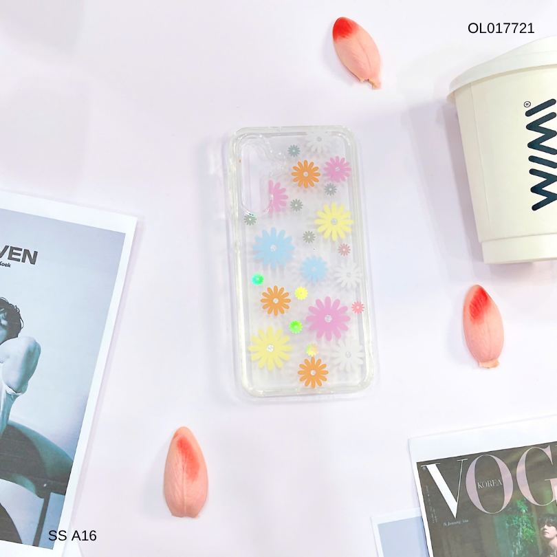 Ốp SS A16 lưng trong cứng nhiều hoa nhí nhiều màu