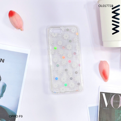 Ốp Oppo F9 lưng trong cứng nhiều hoa nhí nhiều màu