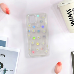 Ốp Oppo A15 lưng trong cứng nhiều hoa nhí nhiều màu
