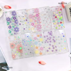 Ốp Oppo A15 lưng trong cứng nhiều hoa nhí nhiều màu