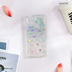 Ốp Oppo A15 lưng trong cứng nhiều hoa nhí nhiều màu