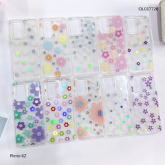 Ốp Reno 6Z lưng trong cứng nhiều hoa nhí nhiều màu