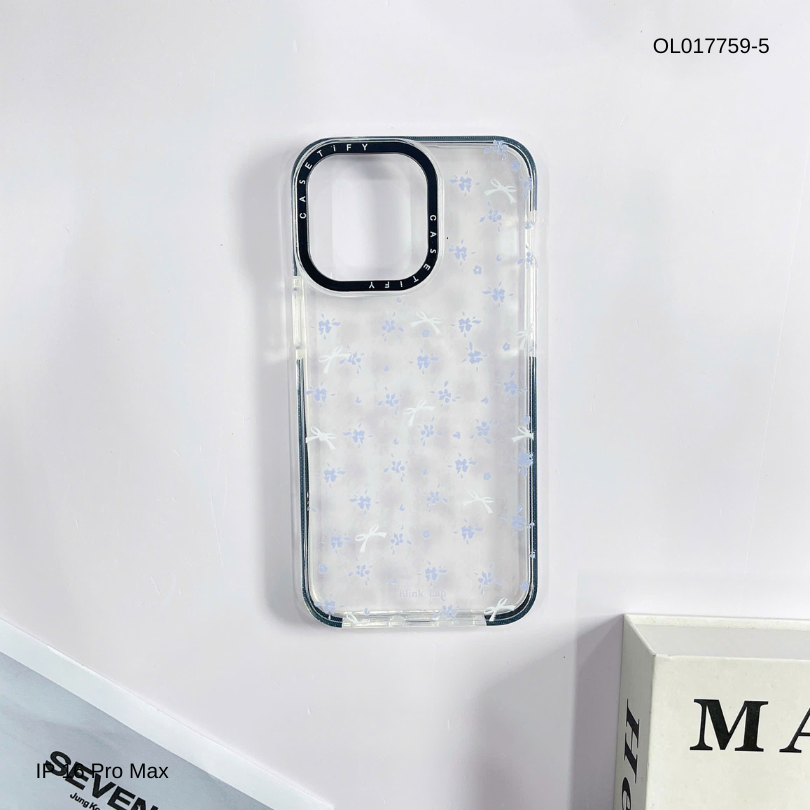 ** Ốp IP 16 Pro Max dẻo viền đen camera Casetify