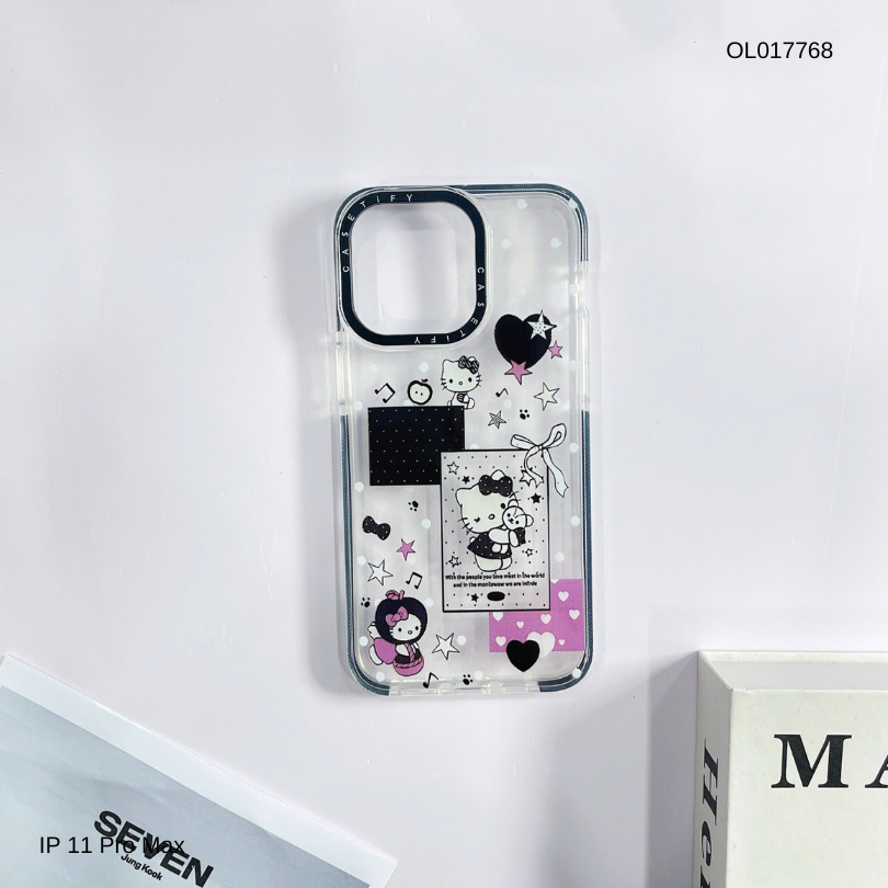 ** Ốp IP 11 Pro Max dẻo viền đen camera Casetify