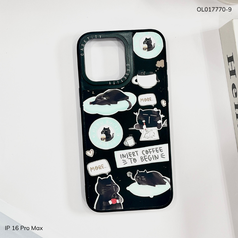 Ốp IP 16 Pro Max nhám đen camera Casetify