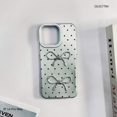 Ốp IP 14 Pro Max vân sần bạc