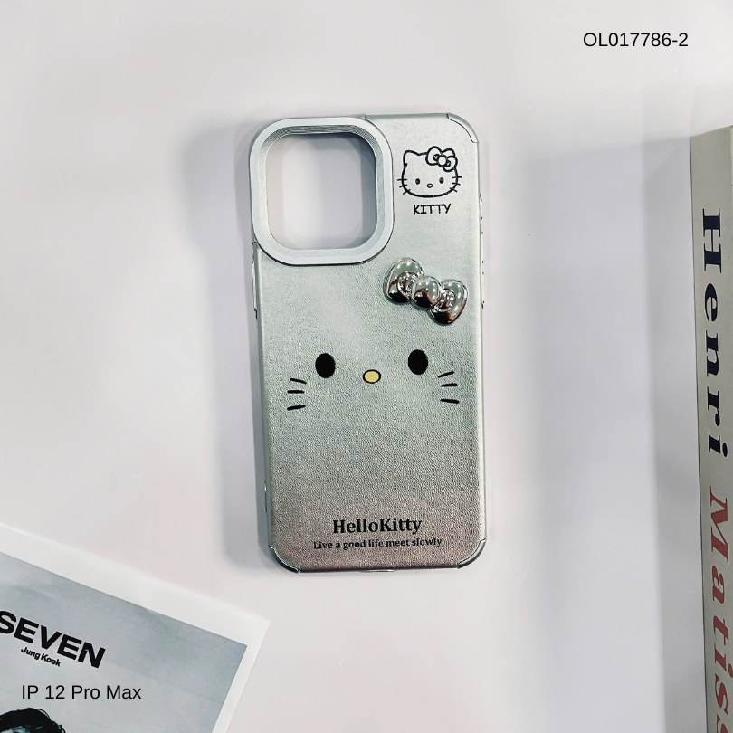 Ốp IP 12 Pro Max vân sần bạc